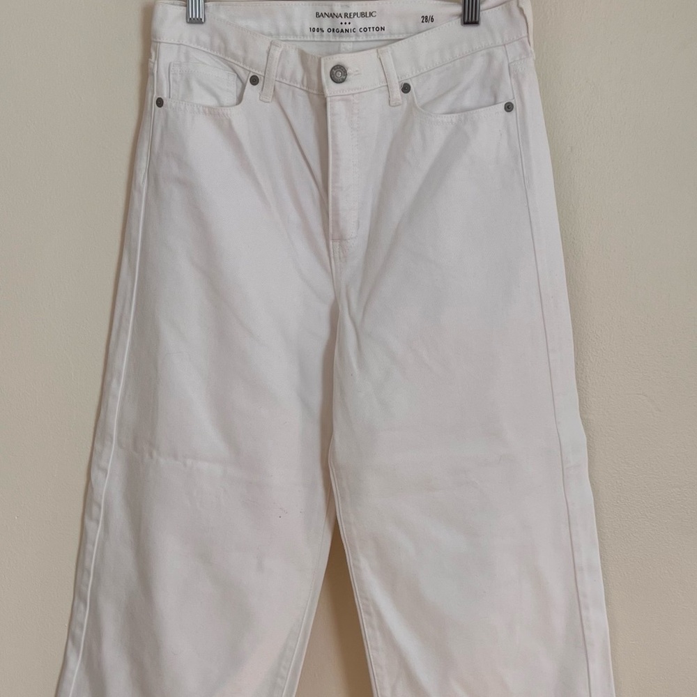 Banana Republic Women's Cream Ankle Jeans